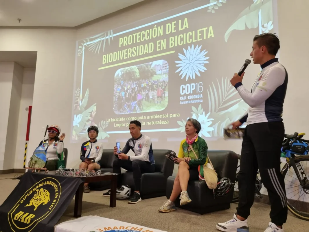 Delegados de la COP16 debatiendo sobre biodiversidad y financiamiento en la zona azul de la cumbre.