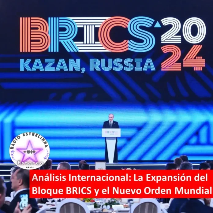 Líderes del bloque BRICS discutiendo sobre la expansión y la reforma del orden mundial.